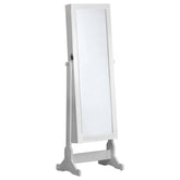 Orleans Furniture - Coaster - Zayas Cheval Mirror with Jewelry Storage White - 901827